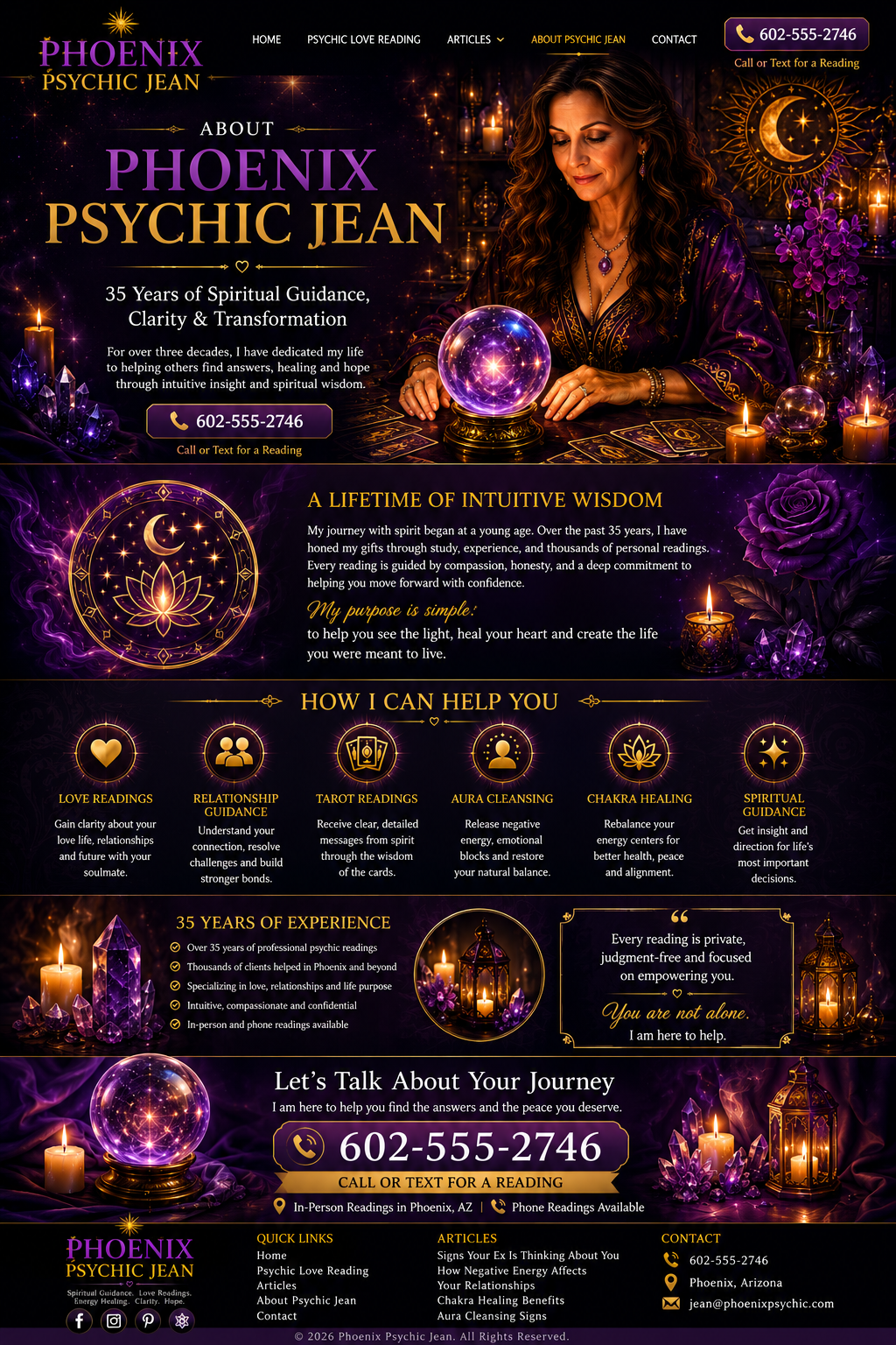 About Phoenix Psychic Jean - Spiritual Guidance in Phoenix and Scottsdale Arizona