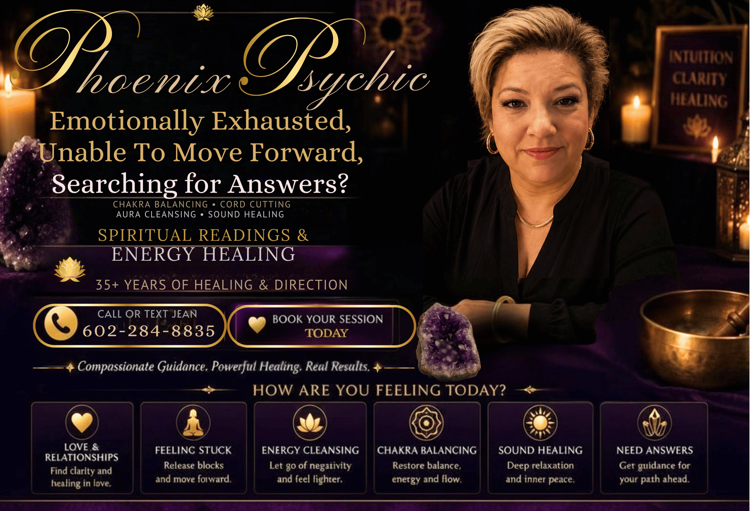 Phoenix Psychic Jean energy healing and psychic readings